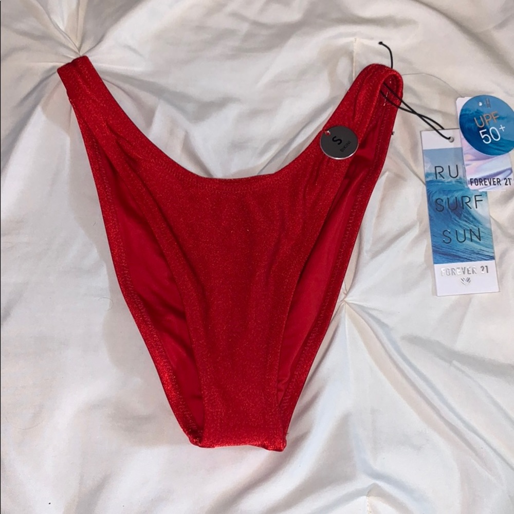 New with tags red bathing suit bottoms